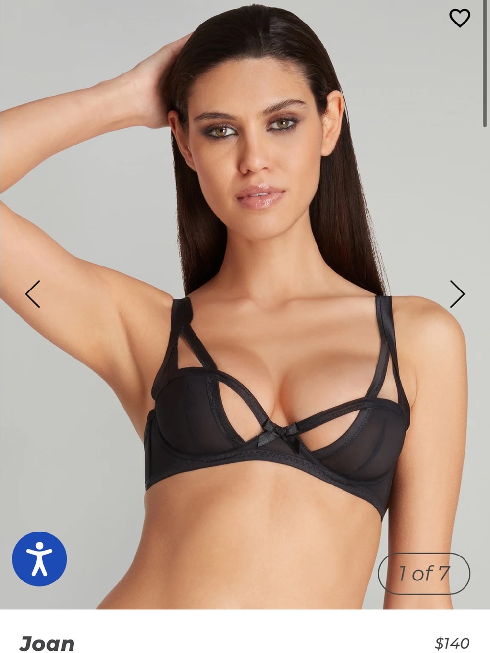 NWT Agent Provocateur Joan Black Sheer Underwire Bra
